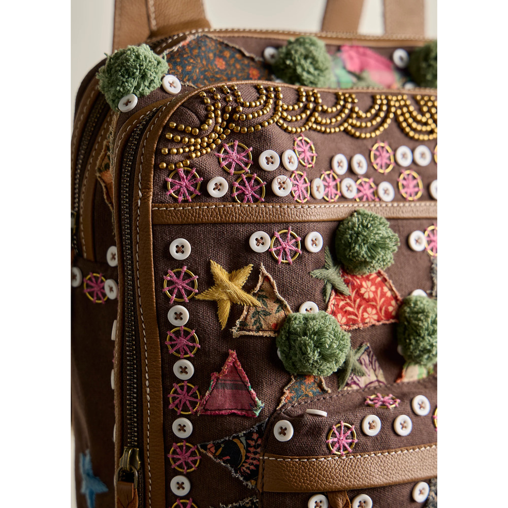 FREE PEOPLE WE THE FREE X THE FALLS BEXLEY EMBELLISHED EMBROIDERED BACKPACK BAG - Picture 2 of 13